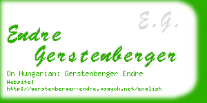 endre gerstenberger business card